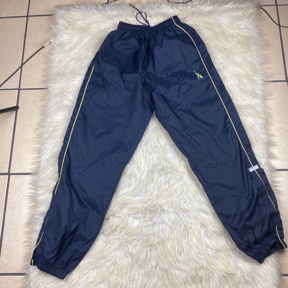Vintage Reebok Active Navy Blue Yellow Drawstring Elastic Size  Small
